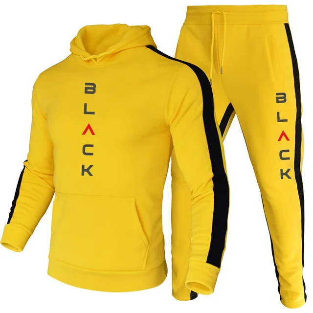 Survêtement athlétique pour hommes, ensemble de Jogging à capuche de haute qualité, vêtements de sport décontractés, sweat-shirt d'entraînement quotidien, tenues à capuche 1