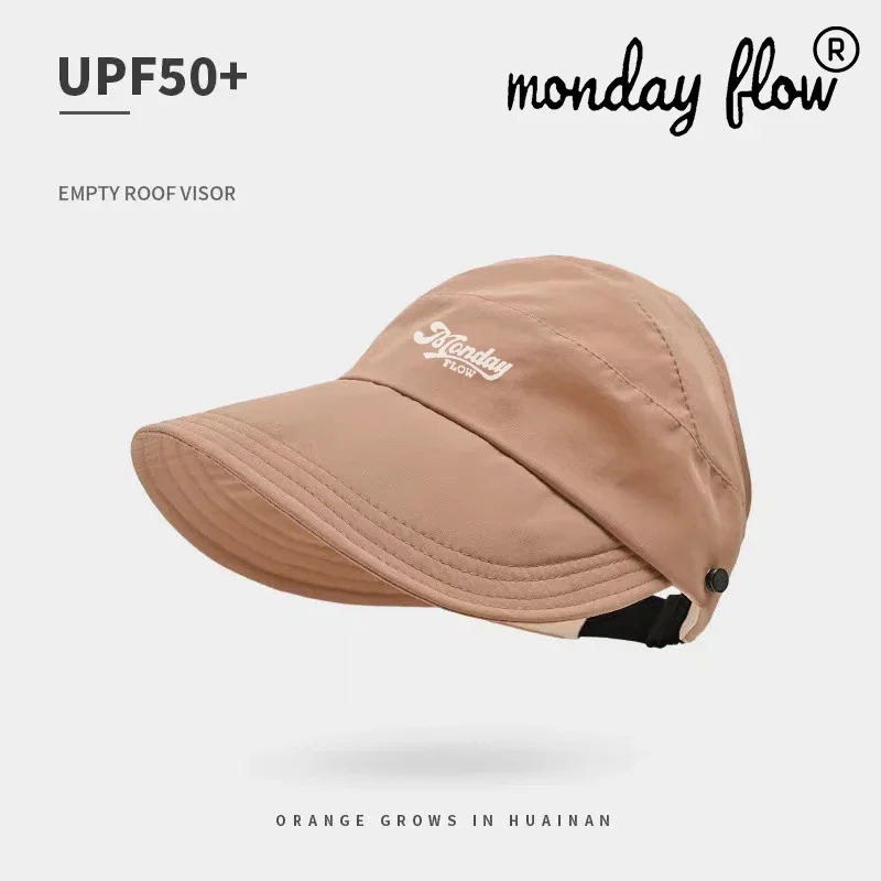 Monday Flow Genuine 25 New Summer Women Golf Vage Golf Sun Cap Top-Empty Visor Empty Breathable Anti-UV Cycling Cap
