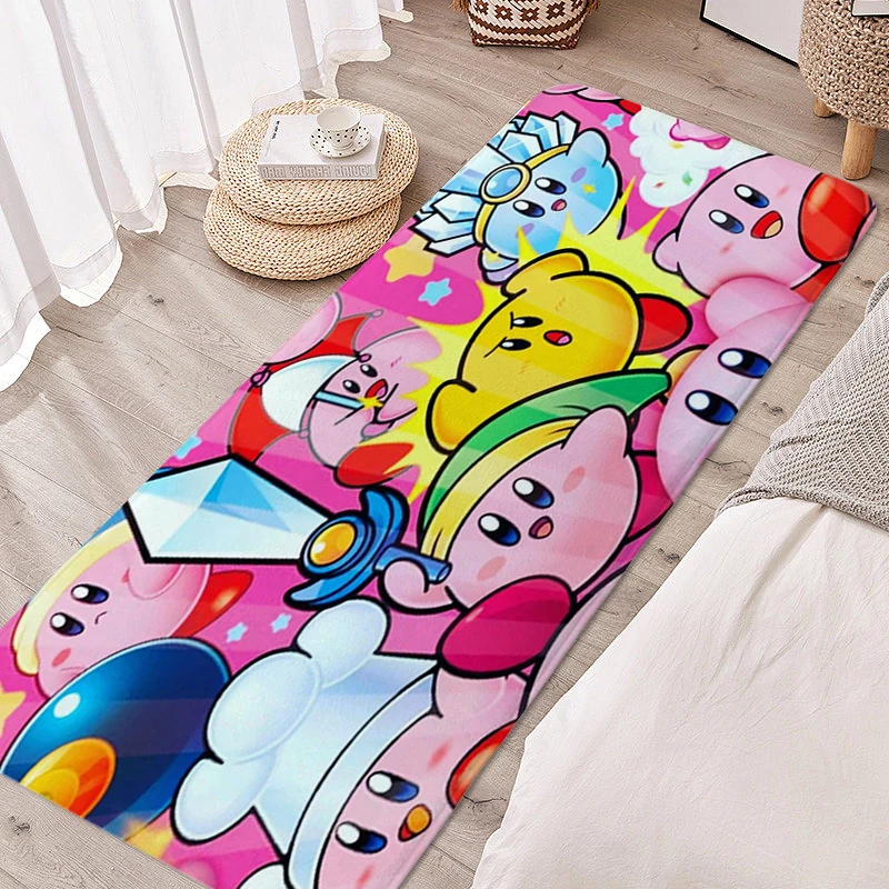 Tappeto Per Camera Da Letto Per Bambini K-Kirbys Cute Kids Room Corridoio Veranda Pavimento Tappetino Antiscivolo Bagno Personalizzato Tappeti Per Cam