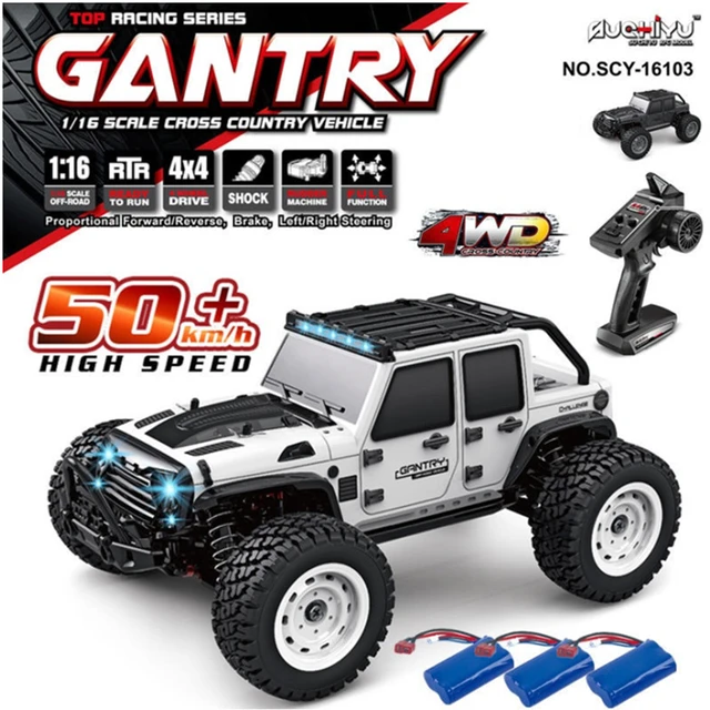 MIEBELY Coches RC 1: 16 escala todo terreno 4x4 coche de control remoto  para adultos y niños, 40+ KM/H impermeable todoterreno camiones, coches