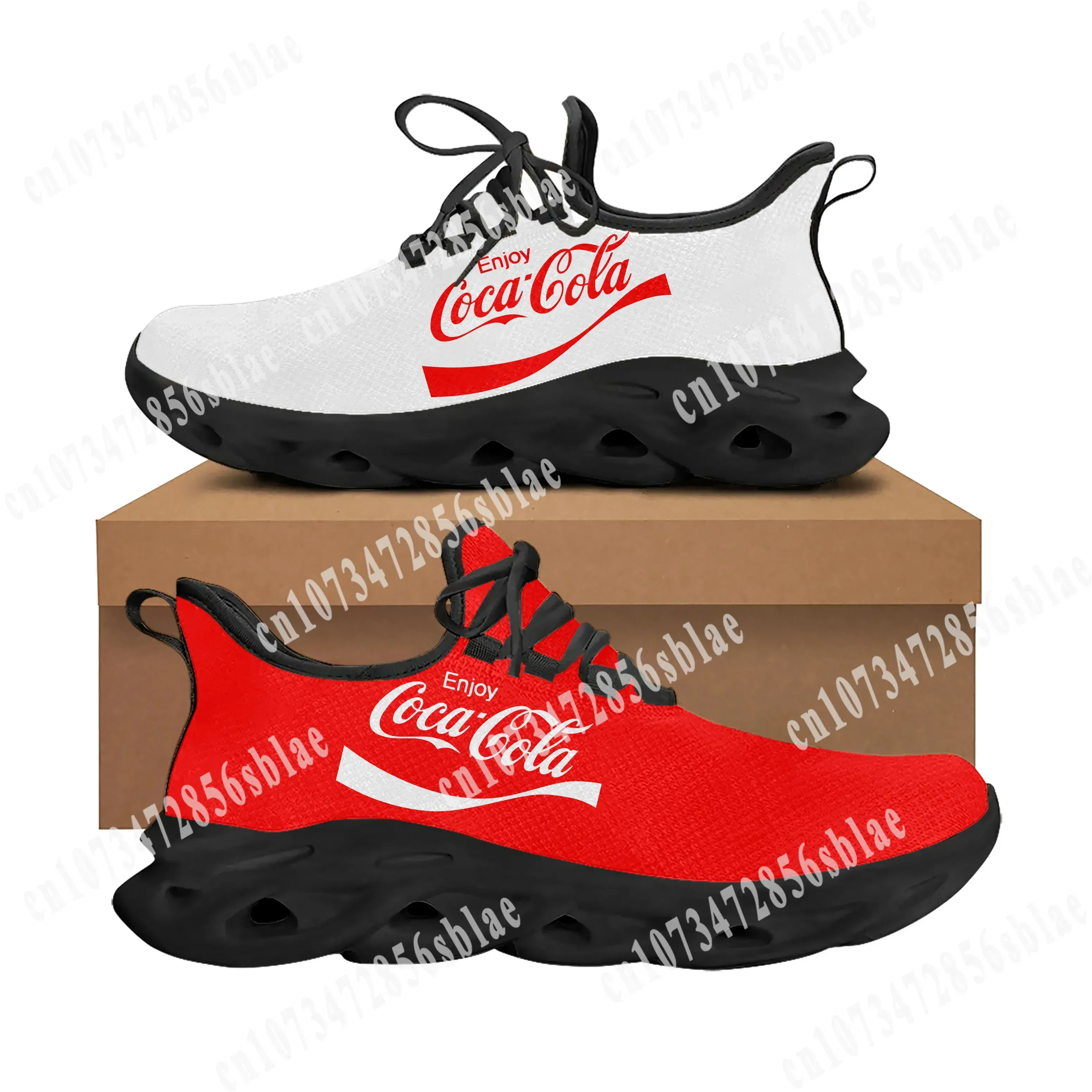 C-Cocaa Flats Sneakers Men Women Sports Running Shoes High Quality Sneaker C-Cola Customization Shoe Lace Up Mesh Footwear Black