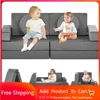 10PCS Modular Kids Play Couch, Convertible Child Sectional Sofa, Imaginative Furniture Play Set for Creative Kids 1