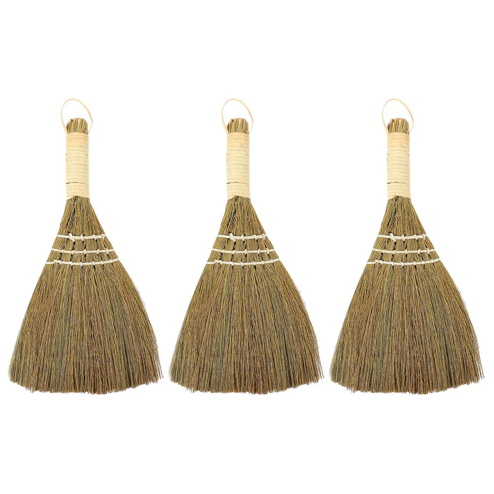 

3pcs Desktop Broom Small Broom Short Handle Dust Brush Desktop Dust Duster for Home