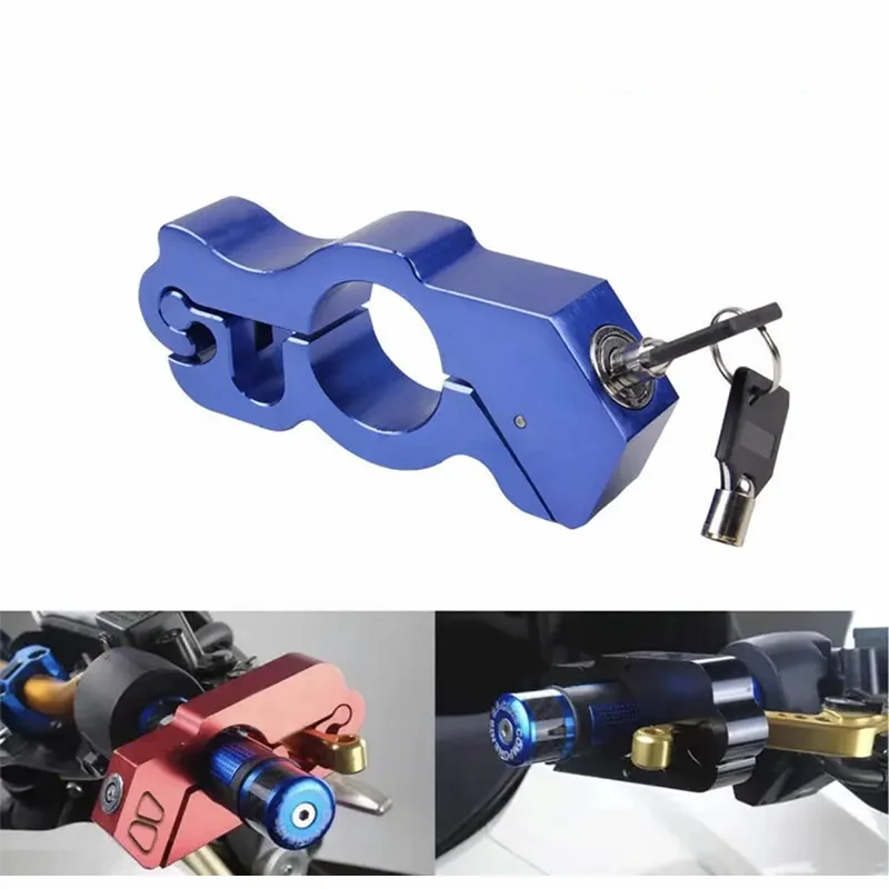 

Motorcycle Handlebar Lock Handlebar Brake Handle Solid Lock Imitating Steal Lock Pull Rod ATV Dirt Street Bikes Anti Theft