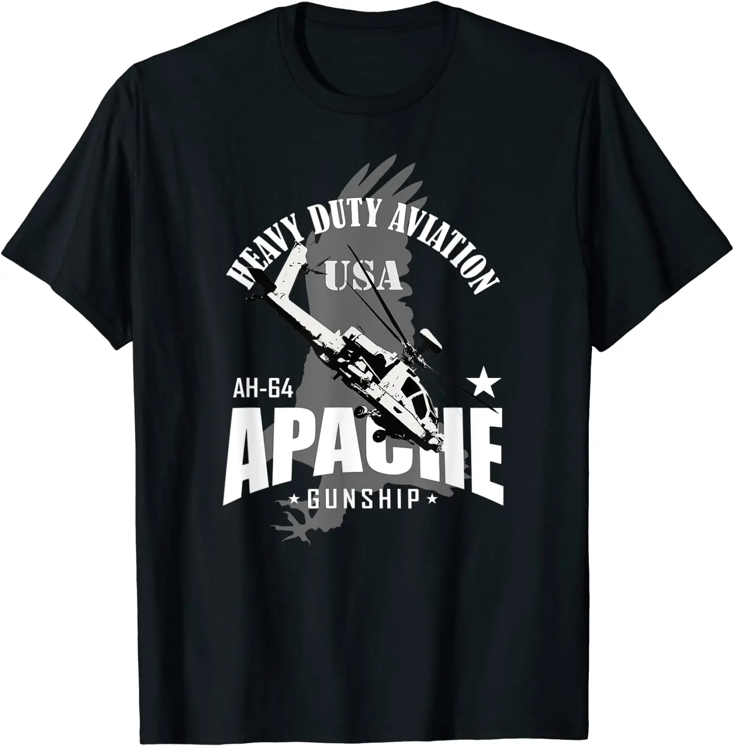 

US Army Attack Helicopter AH-64 Apache Gunship T Shirt. New 100% Cotton Short Sleeve O-Neck T-shirt Casual Clothing Mens Top