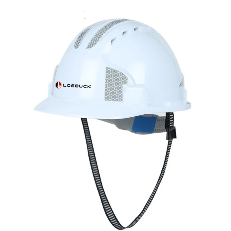 

Reflective breathable safety helmet ABS construction site power construction leader supervisor D997 white