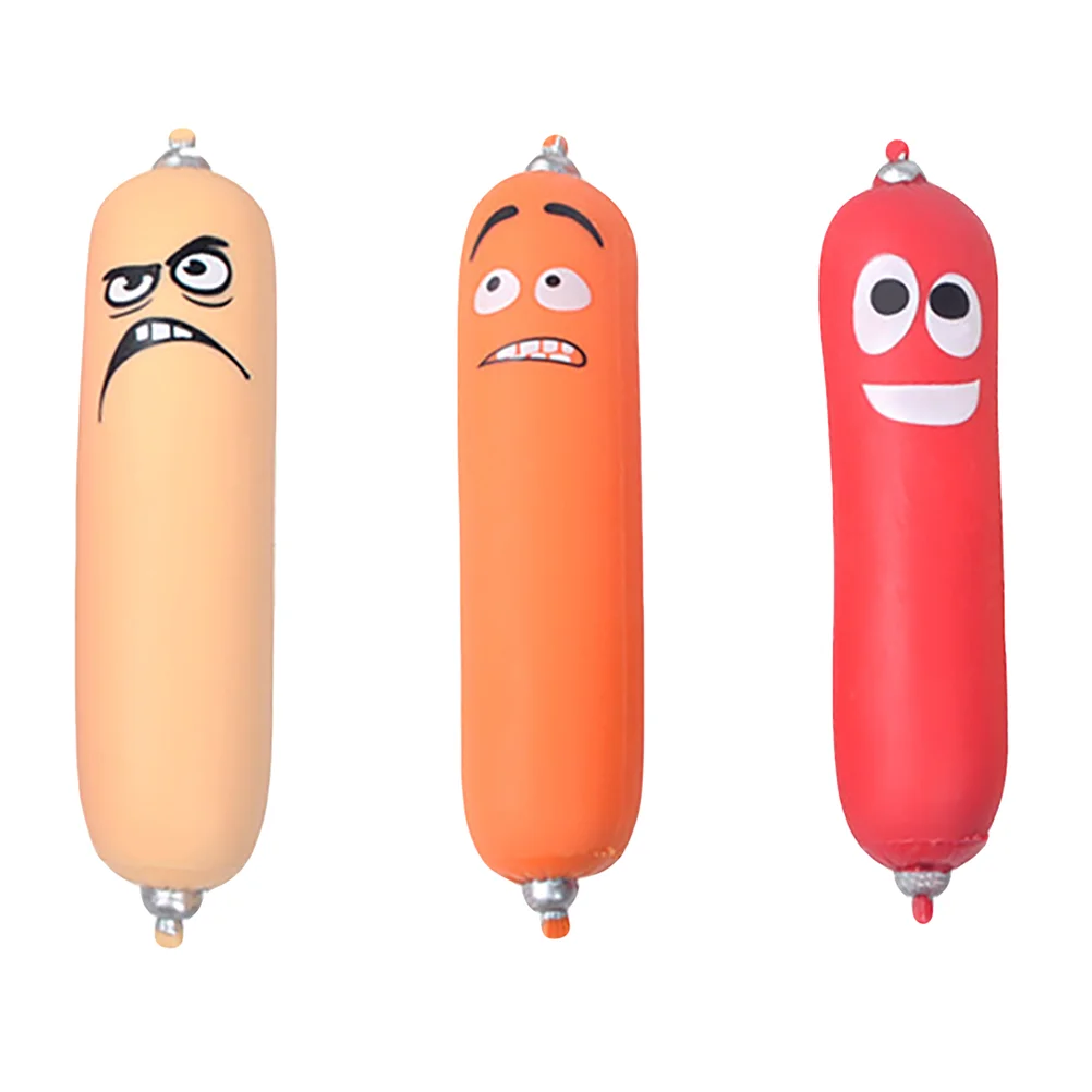 

3 Pcs Stretch Sausage Decompression Toys Simulation Prop Squeeze Hot Dog Vent Plaything