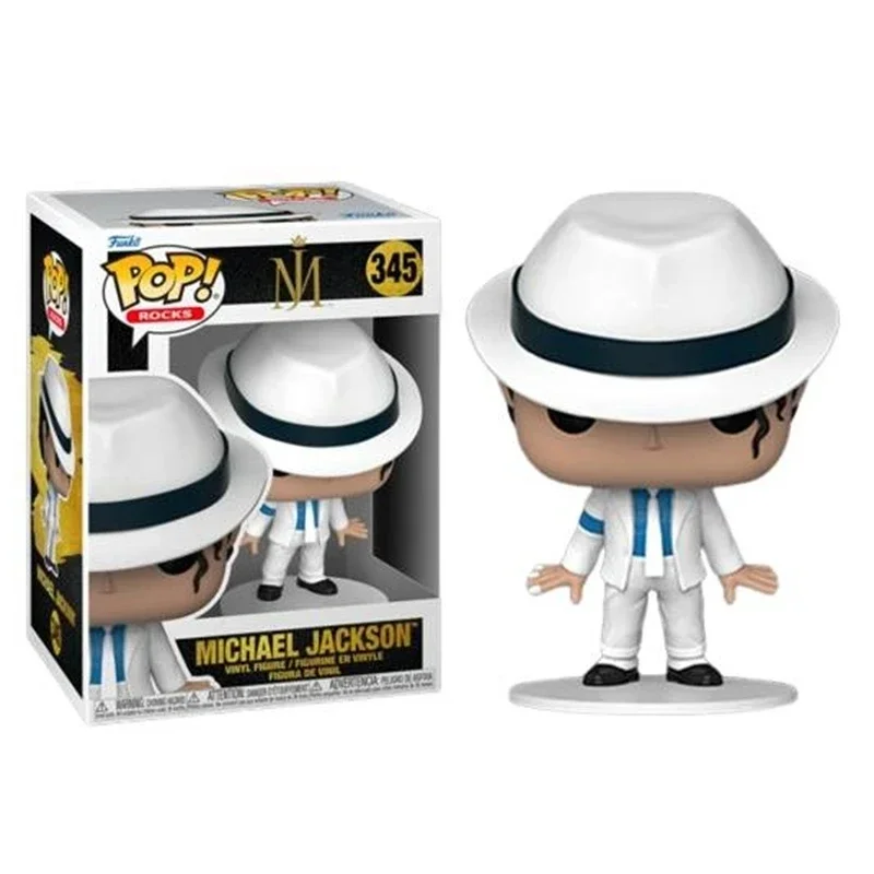 2025 Rock-bottom Price New Funko Pop Rocks Stars Michael Jackson #345 Vinyl Action Figure Toys Dolls Collection Christmas Gifts