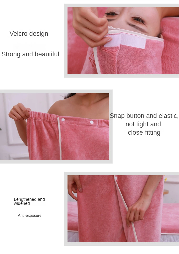 Description Picture 5 of itemSPA Beauty Salon Towel Pack Bandana Bath Towel Bath Skirt Belt Hole Making Bed Towel Towel Set Bathroom Accessories Sets