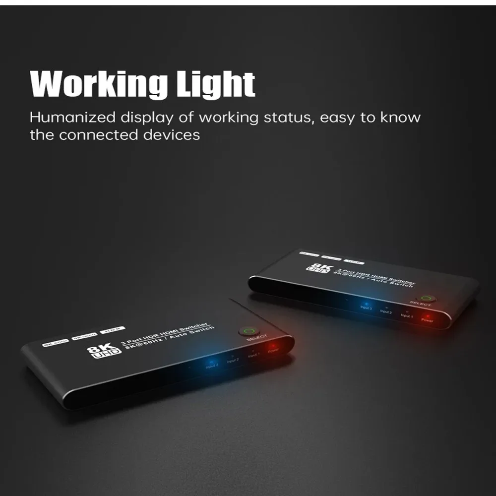 HDMI ȣȯ  ó ñ ڽ, HD 2.1 ġ, PS5  Ϳ,  48Gbps, 8K @ 60Hz, 4K @ 120Hz, 3 in 1