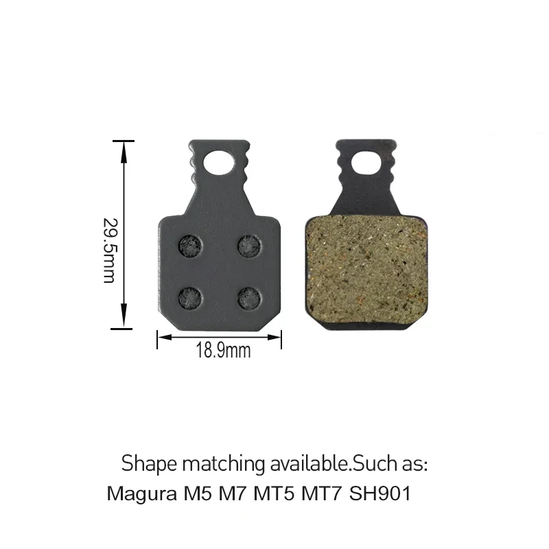 Resin Disc Brake Pads 10/20/30/40/50 Pairs Organic Resin Bicycle Disc Brake Pads for Magura M5 M7 MT5 MT7 SH901 Parts MTB Mountain Bike Brake Pads