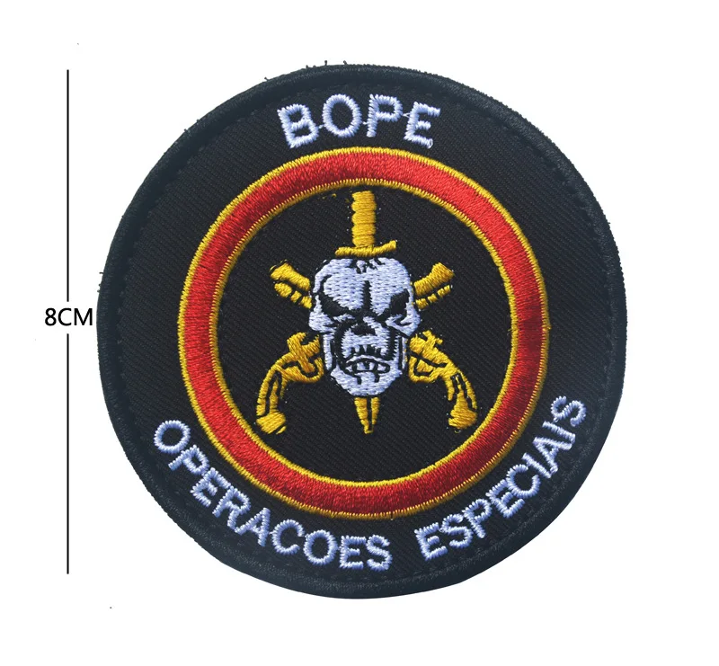 Description Picture 5 of itemBOPE Brazil Patches Armband Operacoes Especiais Embroidery Hook Loop Applique PVC Emblems badges