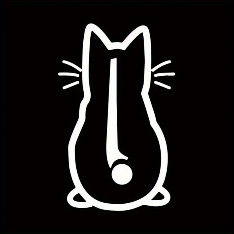 1pc Funny Car Sticker Moving Tail Cat Car Sticker Window Wiper Decals Rear Windshield Sticker Door Window Creative Decals
