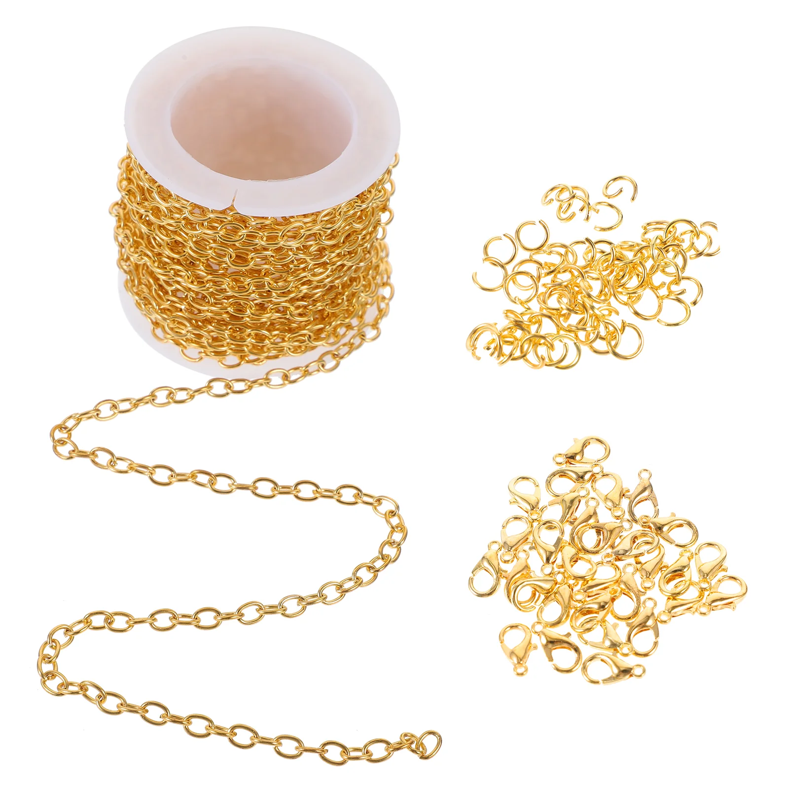 

Jewelry Chain Jewlery Kit for Bracelets Making and Ring Lobster Clasps Extender DIY Alloy Necklace