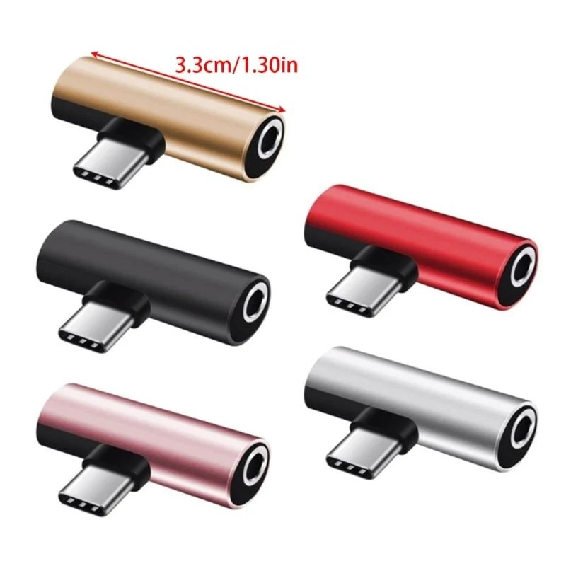 USB C에서 AUX 오디오 동금 변환기 USB C에서 3.5mm 여성 헤드폰 잭 및 S23 S22 S21 S20 Note 20 용 충전기 어댑터