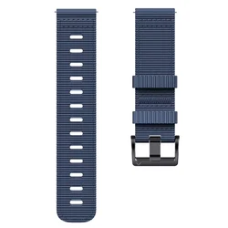 Braided Nylon Sports Woven Band Bracelet, 20/22mm Strap - 20mm (Dark Blue)
