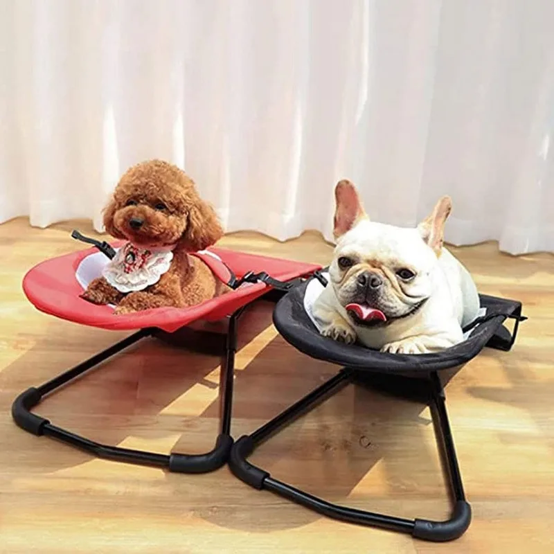 

New off ground dog rocking chair, pet portable folding rocking chair, small and medium-sized dual mesh pet supplies, dog bed