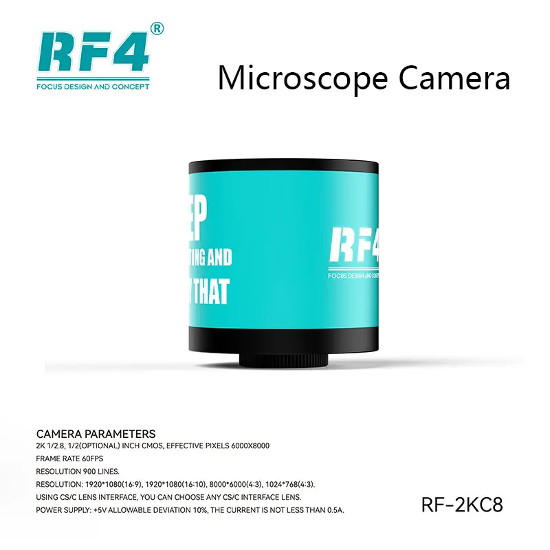 RF4 RF-2KC8 Lite Microscope Camera 2K 60FPS HD CS/C 4 RF4 RF-2KC8 Lite Microscope Camera 2K 60FPS HD CS/C 4