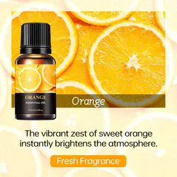Water Soluble Fragrance Oils Set - 15 Aromatic Scents for Home, Car & Diffuser, 10ml Each (Sweet Orange)