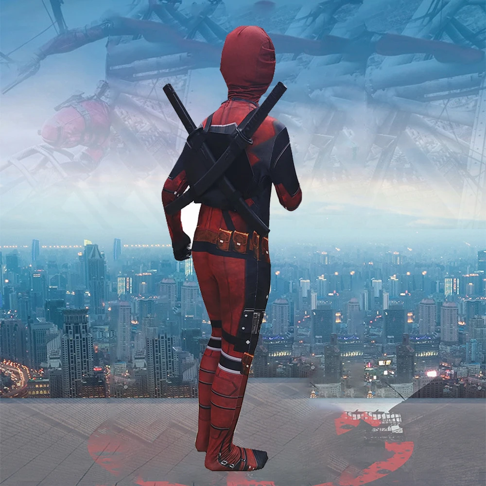 Superhero Deadpool Cosplay Jumpsuit 2