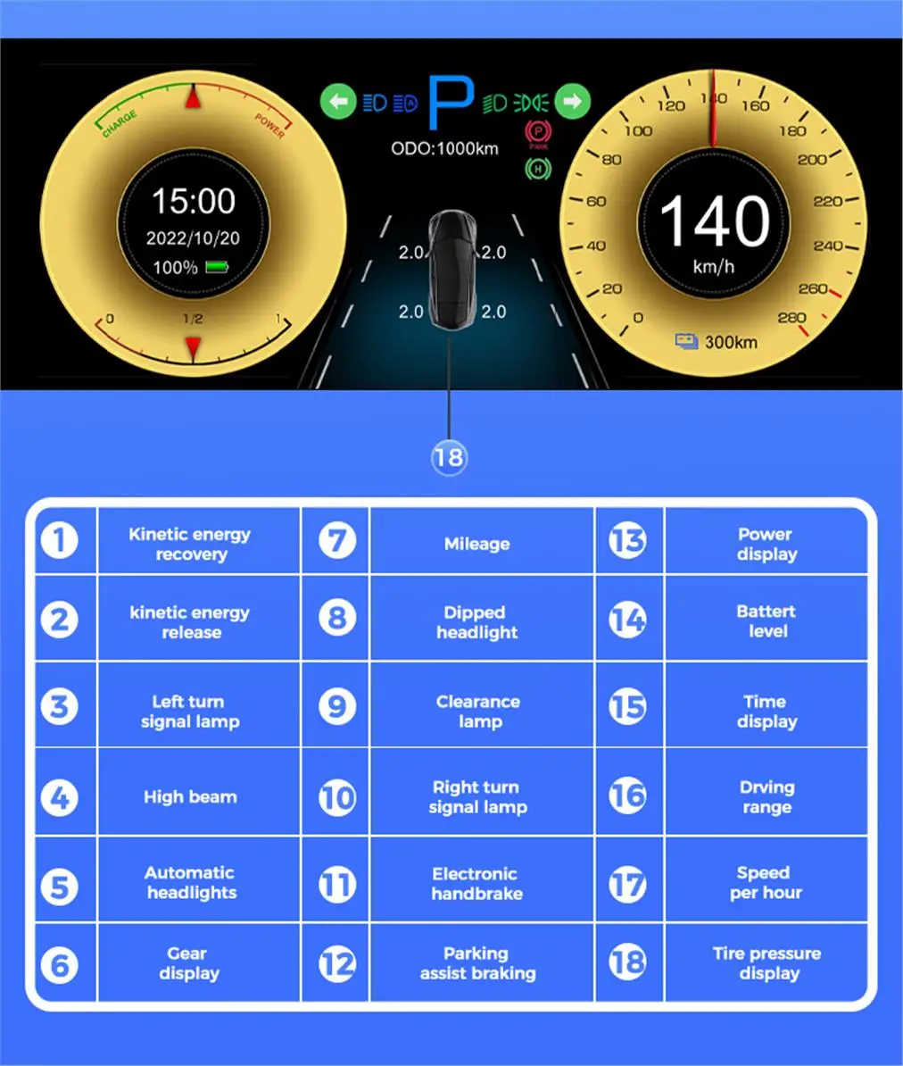 (Tesla) Leamo Head Up Display T10