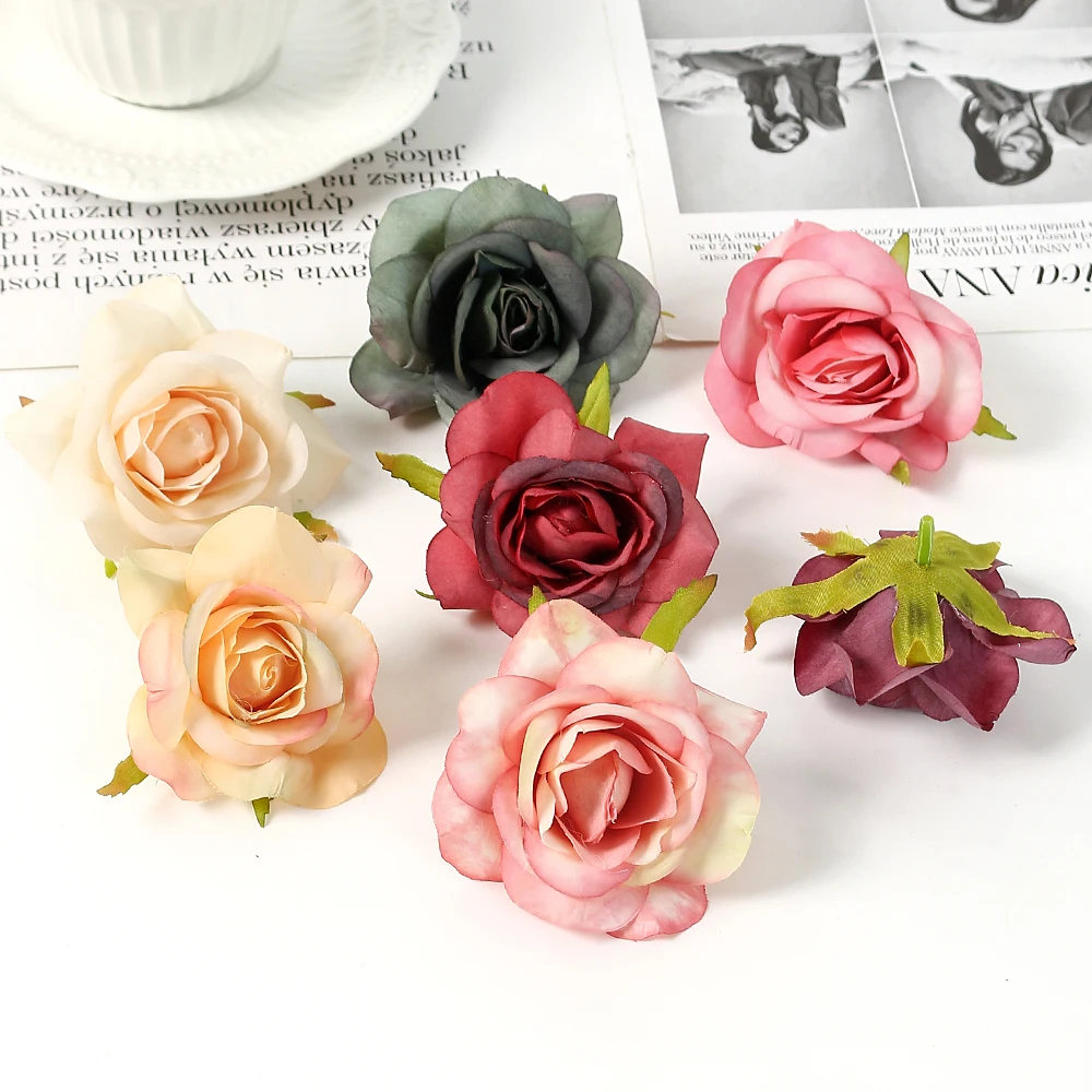 Real Touch PE Foam Artificial Glitter Flowers Rose Heads Christmas Party  Wedding Home Decoration Flower DIY Kissing Ball - AliExpress