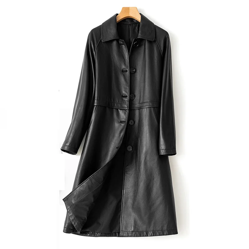 

High Quality Real Leather Jackets for Women Genuine Sheepskin Coat Female clothes 6xl 7xl 8xl Mujer Chaqueta Zjt2093