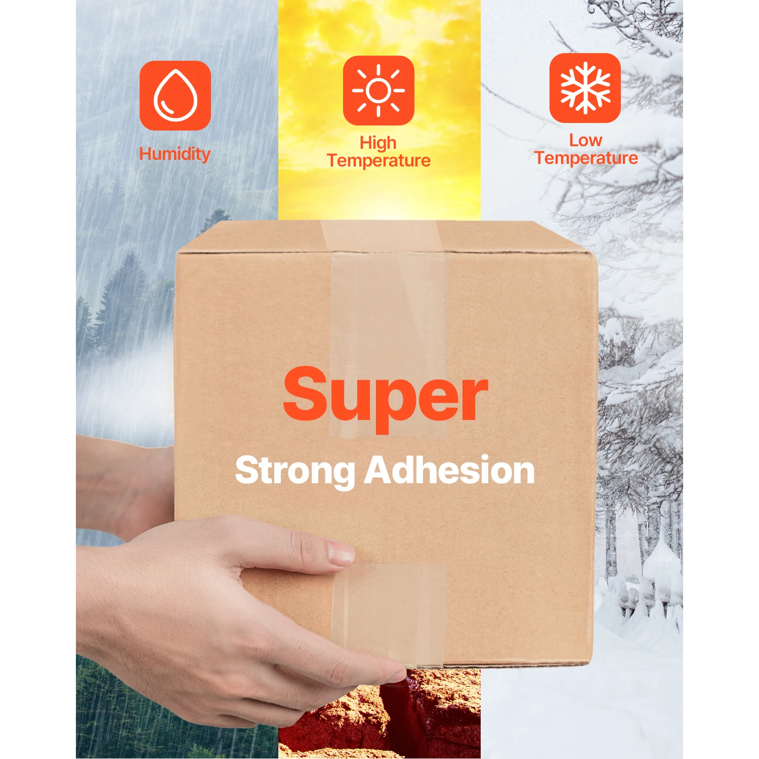 Clear Adhesive Packaging Tape for Office and Home Use