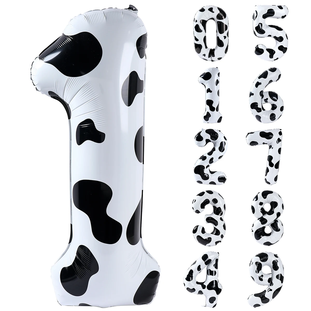 

40-дюймовый Гелиевый шар из фольги в форме коровы с цифрами 0-9
