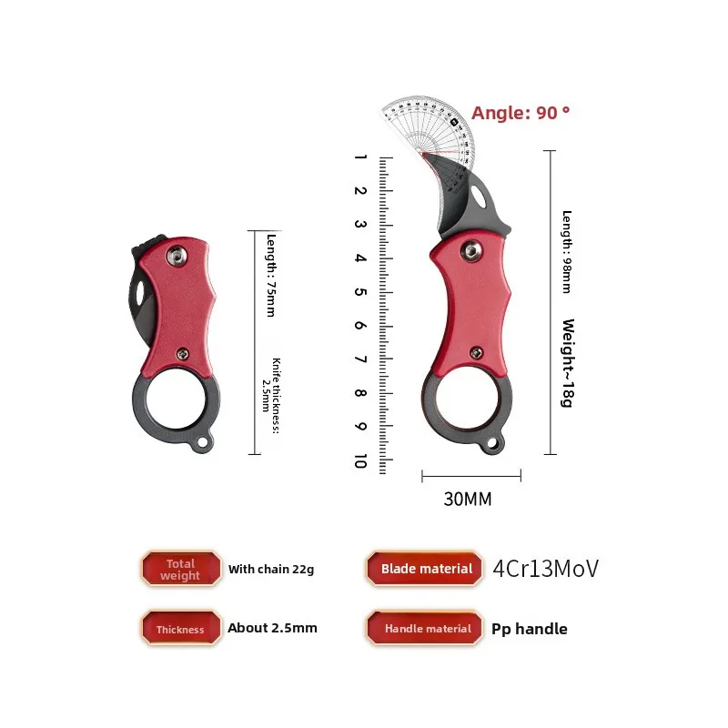 Mini Utility Folding Knife Slicing Meat Fruit Fish Knife Cleaver Meat Chop Vegetables Kitchen Boning Butcher Chef