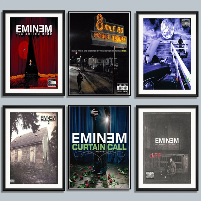 Eminem Posters 8 Mile Poster Hip Hop Rapper Singer Eminem Poster Canvas  Painting Home Decor Wall Art For Living Room Bedroom - AliExpress