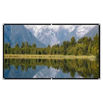 Foldable Projector Screen 16:9 Anti-Crease Projector Screen 4K HD 60-130 Inch Portable Movie Screen For Home Cinema Theater 1