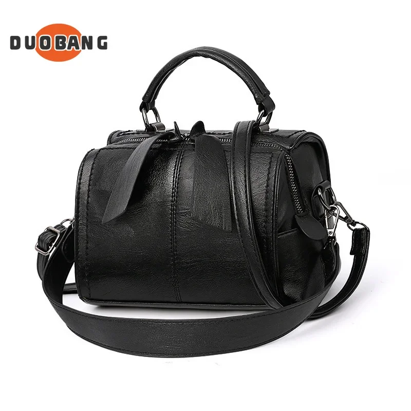 

Женская сумка Бостон в европейском и американском британском стиле из мягкой искусственной кожи, Большая вместительная сумка-подушка, Сумка с диагональным крестом для переноски