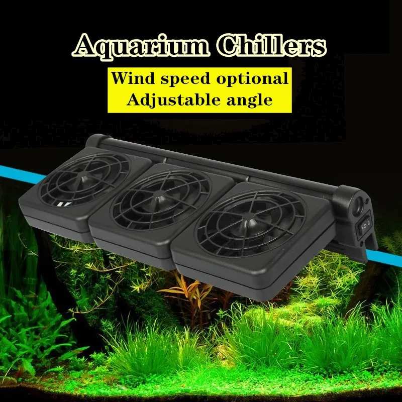 

1/2/3/4 Summer Fish Tank Fans Chillers Aquarium Cooling Fan System Water Temperature Control for Salt Fresh Water Marine