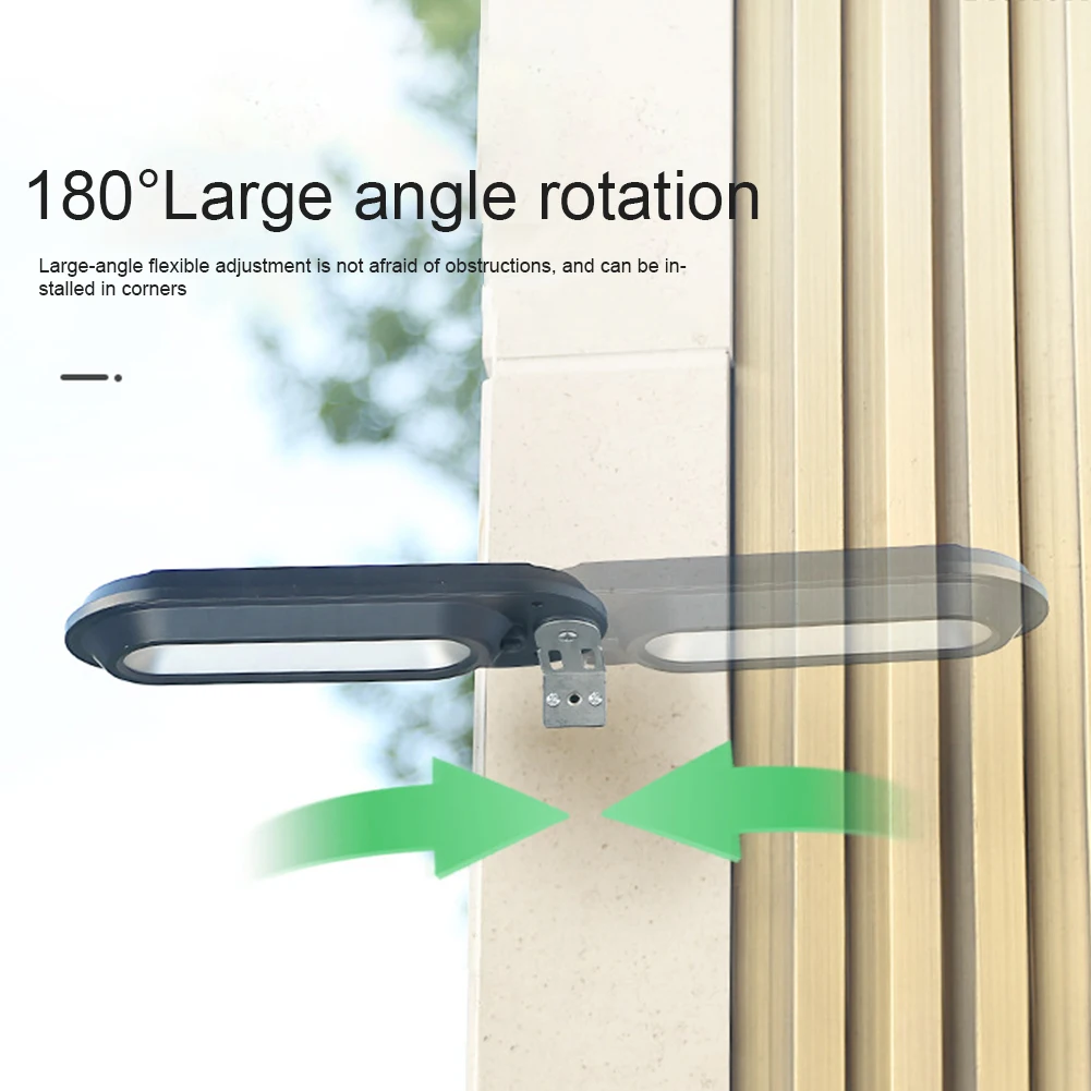 

ABS Optical Control IP65 Waterproof Outdoor Garden Pathway Wall Lamp 180 Degree Horizontal Adjustment Solar Gutter Light Led