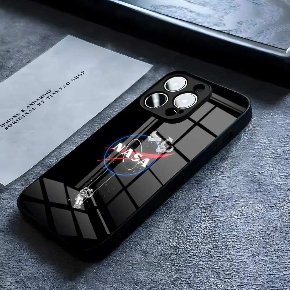 Luxury NASA-Themed Phone Case with Air Glass Design