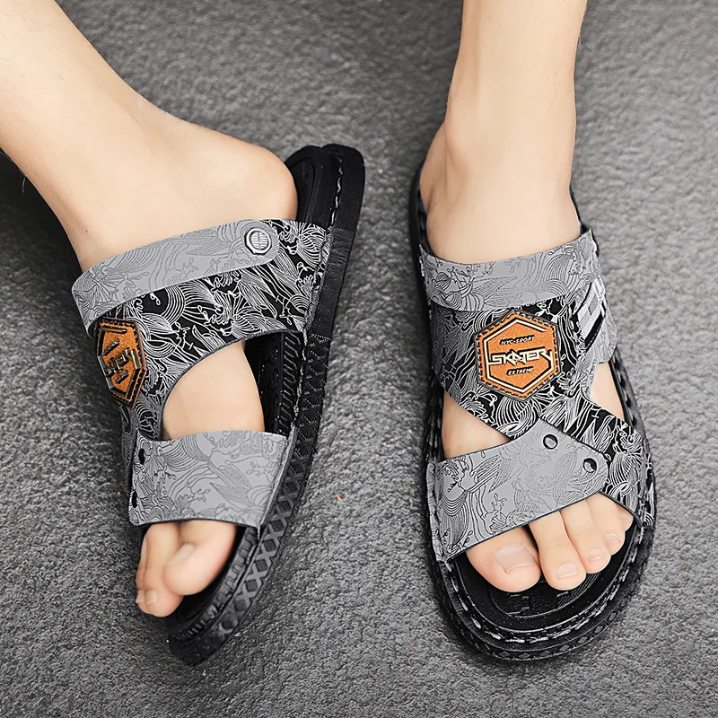 

Fashion Retro Sandals Transfer Slippers Shoes for Men Comfortable Casual Summer Flip Flops Fisherman Outdoor