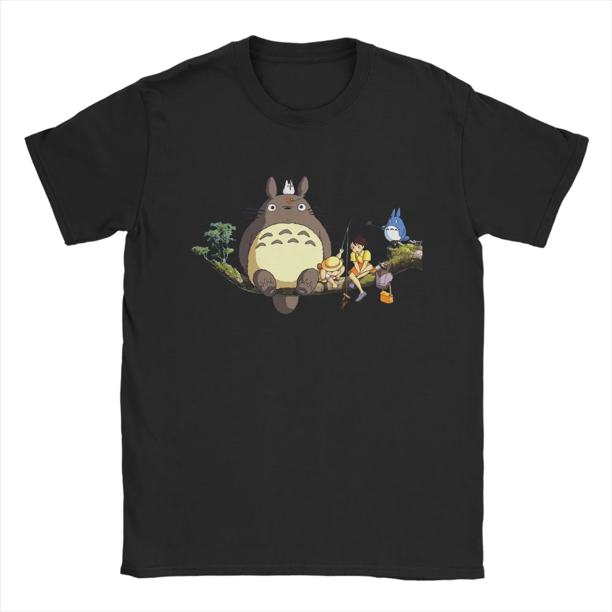 Vintage Totoro-Inspired Graphic Cotton T-Shirt - Fun & Casual Crewneck Tee