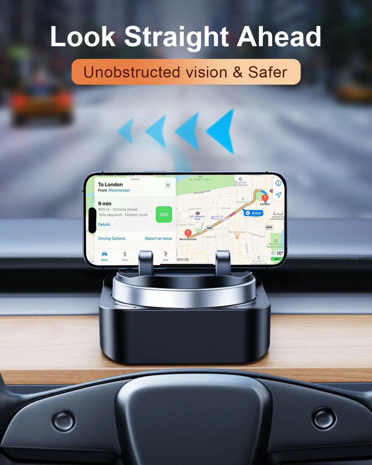 Hipacool 360° Rotatable Car Phone Holder
