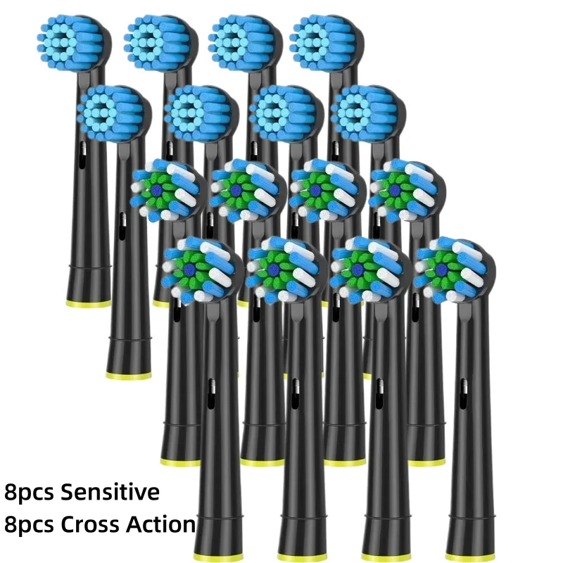 Premium Replacement Brush Heads - Pack of 16/20 for Sensitive and Cross Action Cleaning