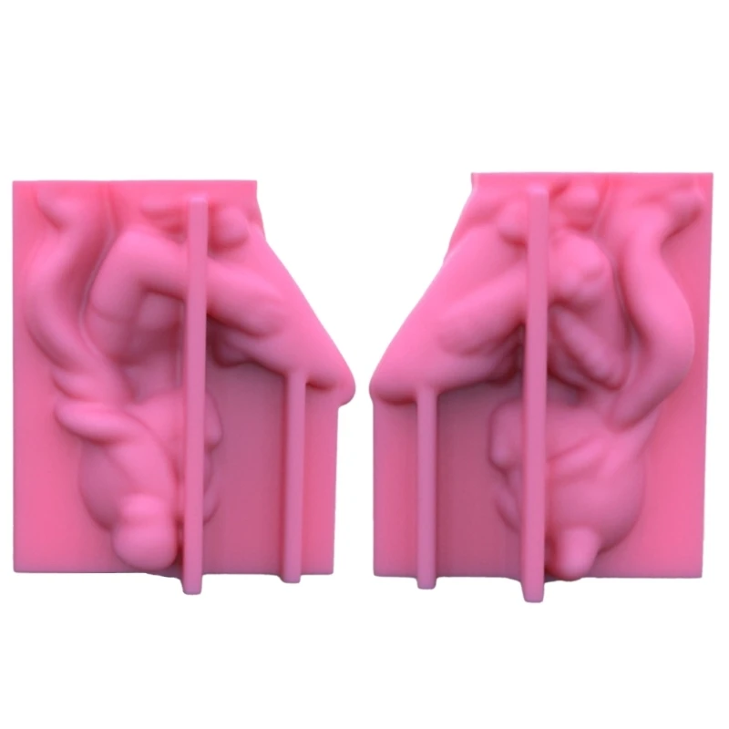 

N7MD Girl Holding Flowers Statue Plant Pot Silicone Mold Succulent Planter Vase Resin Mold Planter Making Mold DIY Home Use