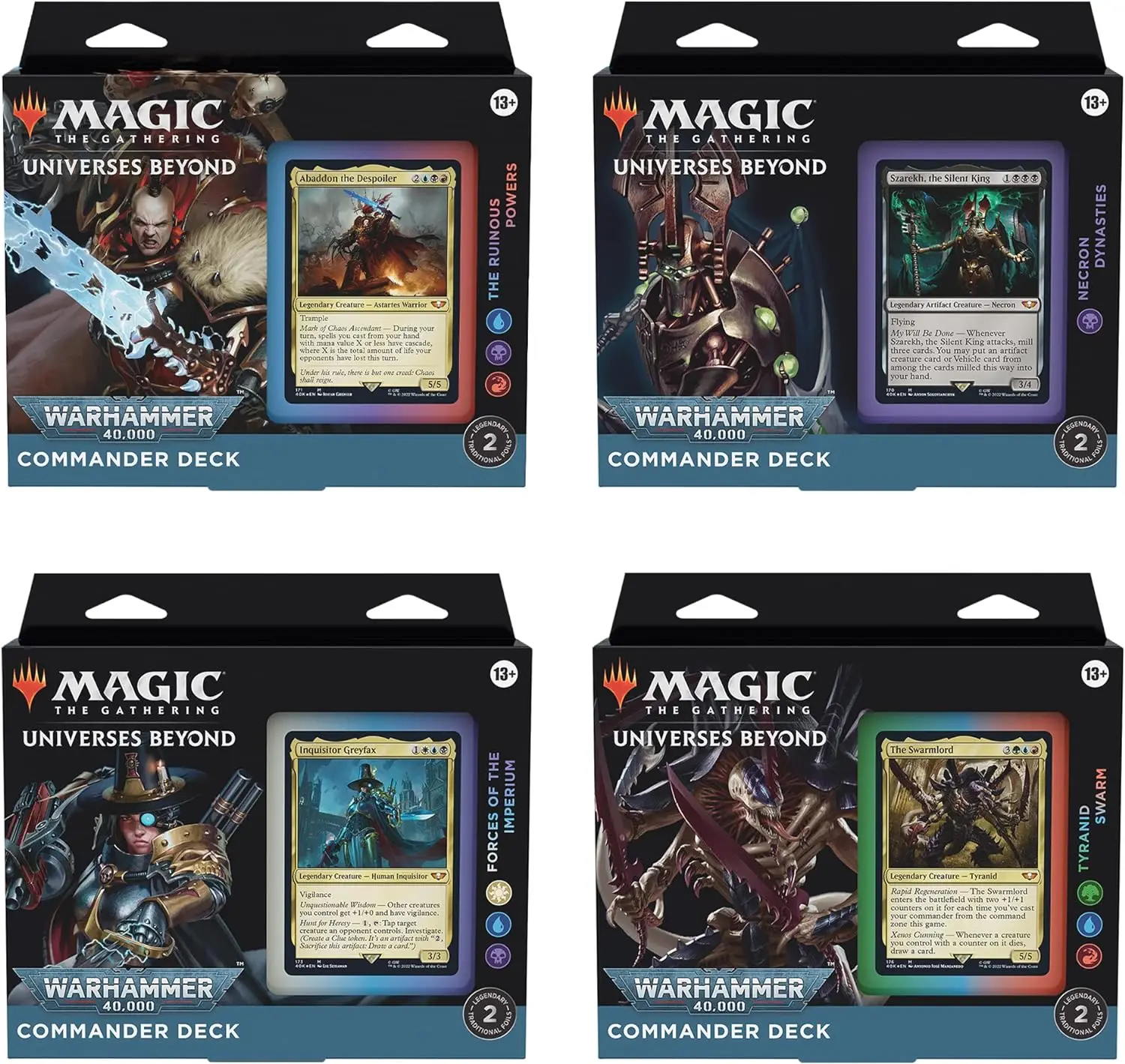 

The Gathering Universes Beyond Warhammer 40,000 Commander Deck Bundle – Includes 1 The Ruinous Powers