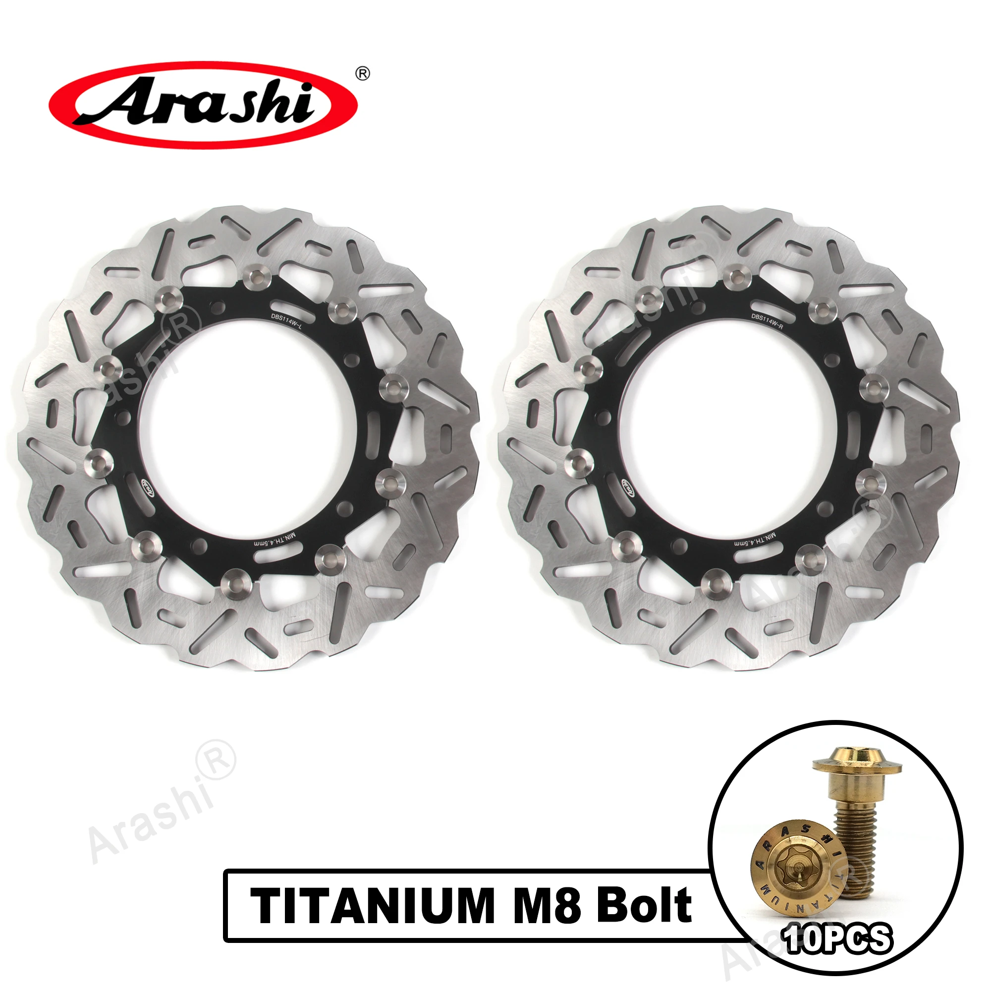 Arashi 1 Pair For KAWASAKI Z650 / ABS 2017-2022 CNC Floating Front