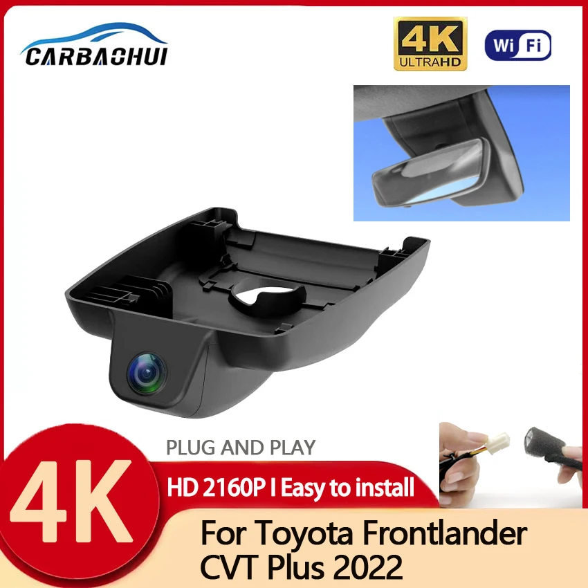 

4K HD 2160P Car DVR Plug and Play Dash Cam Camera WIFI Video Recorder For Toyota Frontlander CVT Plus 2022,Wireless DashCam