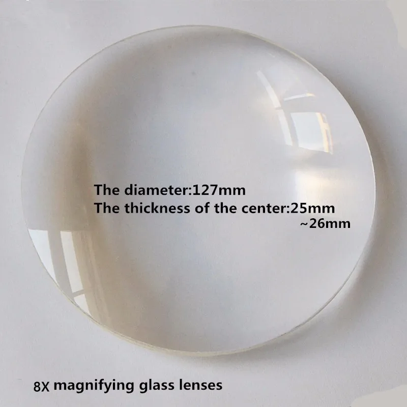 

Desktop Magnifier Replace Lens 127mm Double Convex Lens Big Magnifying Glass Lens 3X/5X/8X/10X White Blue Color Optional