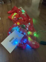 Colorful 10m LED tails for large 3D soft delta kite inflatable kite flying with lights 2