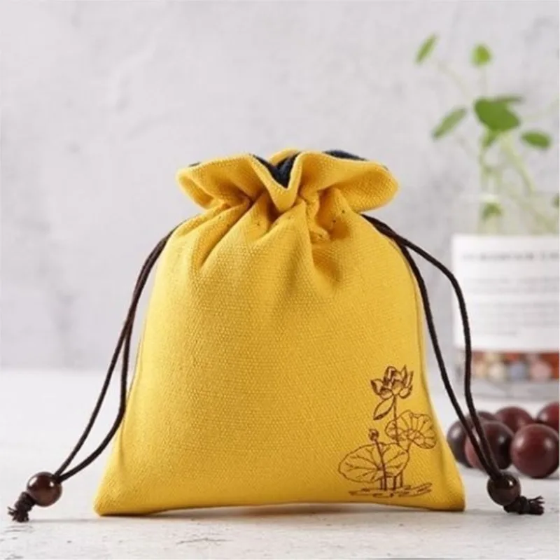 Jianzhan Storage Bag Thickened Cotton Linen Small Cloth Bag Teapot Tea Set Master Cup Portable Tea Cup Stationery ZD50
