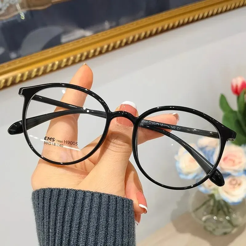 Neue Mode Damen Runde Anti-Blau Brille Augenschutzbrille – Detail 6