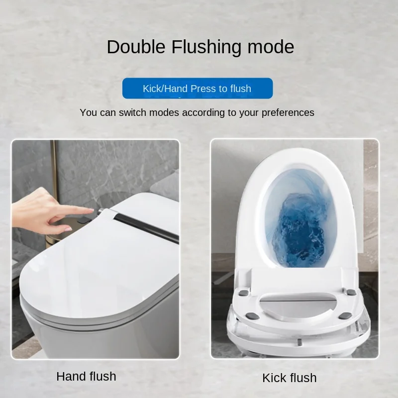 Smart Household Super Rotor Siphon Seat Pack Installation Silent Water Saving Round Bowl Pulse Toilet Floor Mounted