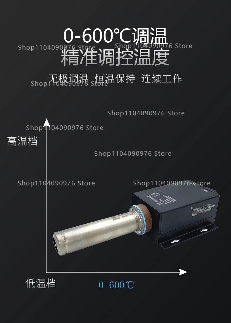 Industrial 3300W Hot Air Gun Heat Gun Variable Temperature for Shrink Wrapping W